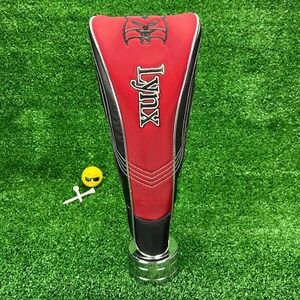 Lynx Golf Driver / Wood Headcover Red Black White Embroidered Zippered Padded